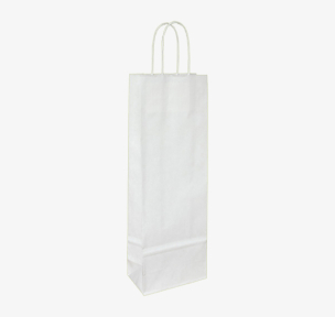 White paper bags with twisted handles