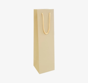 Beige paper bags with fabric handles