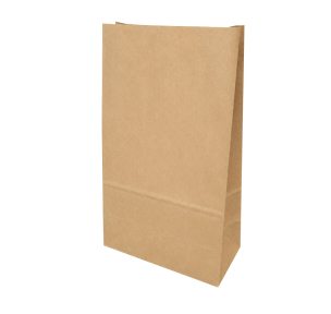 Brown paper block bottom bag 