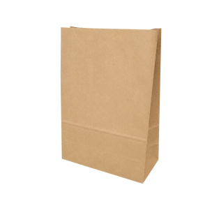 Brown paper block bottom bag 