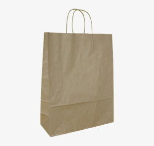 Brown paper bags with twisted handles