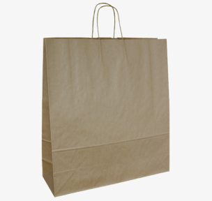 Brown paper bags with twisted handles