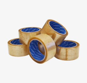 Transparent solvent packing tape