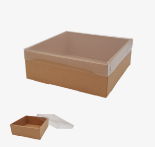 Microcorrugated cardboard box with window