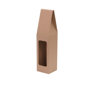Microcorrugated cardboard box with window