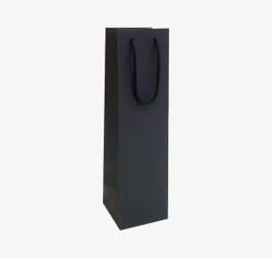 Black paper bags with fabric handles