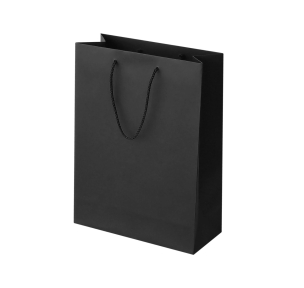 Black paper bags with fabric handles