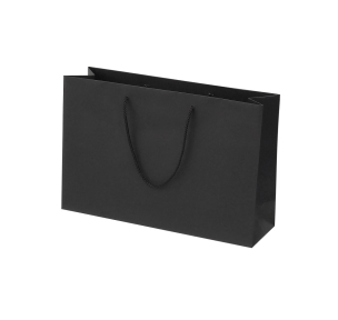 Black paper bags with fabric handles