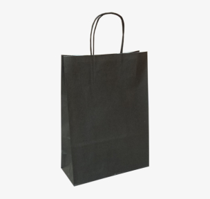 Black paper bags with twisted handles