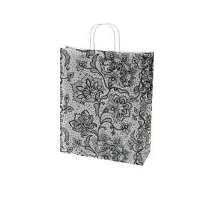 Мешок с дизайном и плетёными ручками