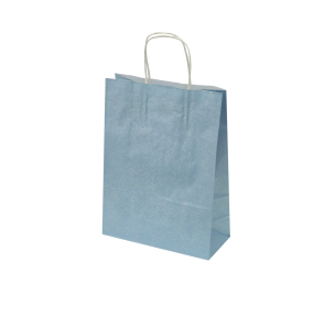 Dark blue paper bags with twisted handles