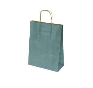 Dark blue paper bags with twisted handles