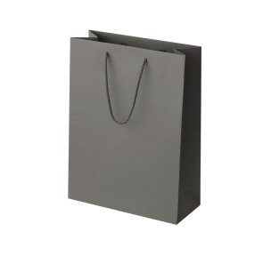 Dark gray paper bags with fabric handles