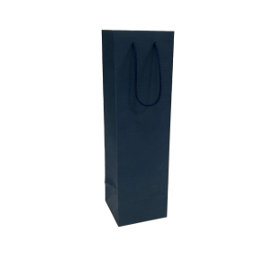 Dark blue paper bags with fabric handles