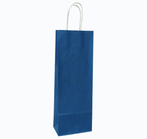 Dark blue paper bags with twisted handles