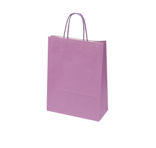 Pink paper bags with twisted handles