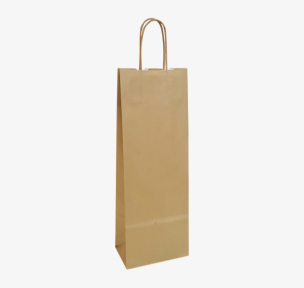 Gold paper bags with twisted handles
