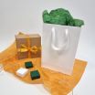 White paper bags with satin ribbon handles thumbnail