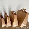 Brown paper bags with flat handles thumbnail