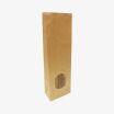 Brown paper block bottom bag with window thumbnail