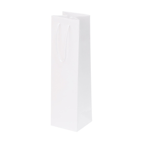 White paper bags with fabric handles