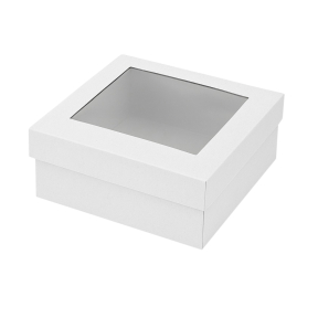 Microcorrugated cardboard box with window
