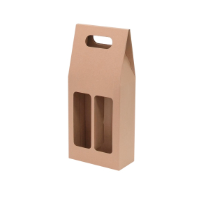 Microcorrugated cardboard box with window