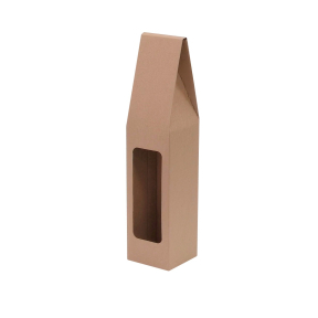 Microcorrugated cardboard box with window