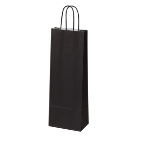 Black paper bags with twisted handles
