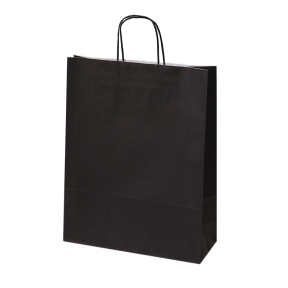 Black paper bags with twisted handles