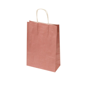 Pink paper bags with twisted handles