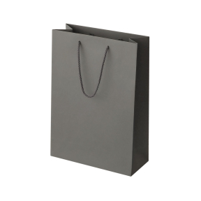Dark gray paper bags with fabric handles