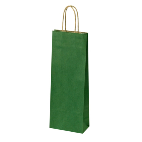 Dark green paper bags with twisted handles