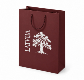 Bordeaux paper bags with fabric handles