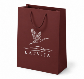Bordeaux paper bags with fabric handles