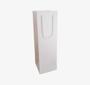 White paper bags with fabric handles