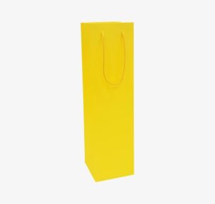 Yellow paper bags with fabric handles