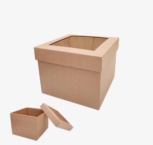 Microcorrugated cardboard box with window