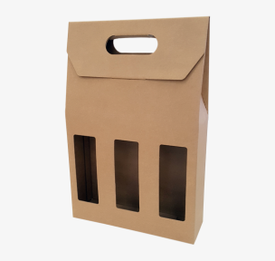 Microcorrugated cardboard box with window