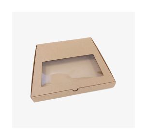 Microcorrugated cardboard box with window