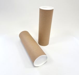 Cardboard tubes with caps