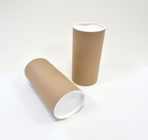 Cardboard tubes with caps