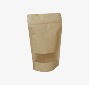 Paper zip-lock bag with window