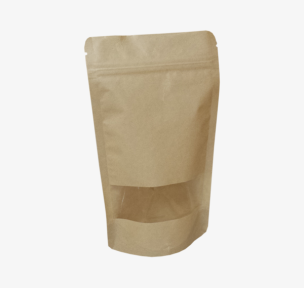 Paper zip-lock bag with window