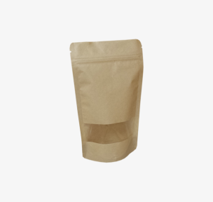 Paper zip-lock bag with window