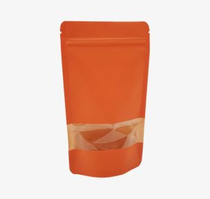 Paper zip-lock bag with window