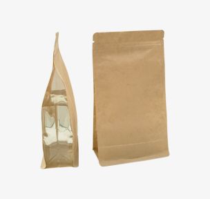 Paper zip-lock bag with side window