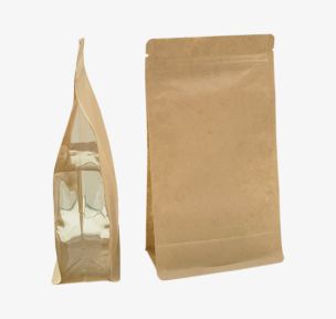 Paper zip-lock bag with side window