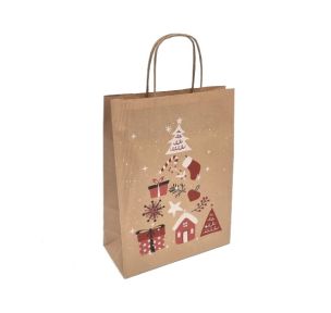 Brown paper bags with twisted handles