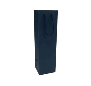 Dark blue paper bags with fabric handles